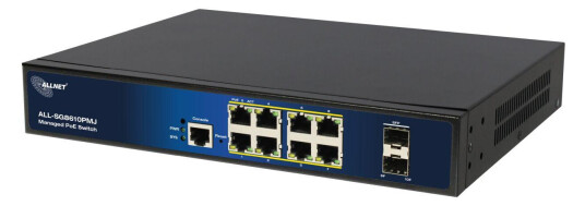 Allnet Switch Full Managed Layer2 10 Port 8X Gbe Poe Budget 130W 8X Poe At 2X Sfp 19 Fanless Json Api Allsg8610pmj Allnet Switch Full Managed Layer2 10 Port 8X Gbe Poe Budget 130W 8X Poe At 2X Sfp 19 Fanless Json Api Allsg8610pmj