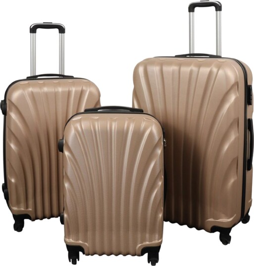 Koffert - Skjell gull - Praktisk hardcase-koffert