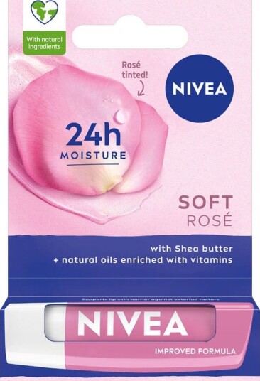 Nivea Soft Rose Caring Lip Balm 4 g