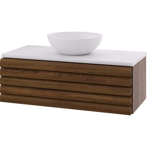 Linn Bad Selma Eikestav Heltre D45cm Servantskap Mørk eik / 100cm Senter