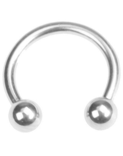 Silver Horseshoe Piercing Strl 1.2 x 8 mm med 4 mm kule Silver Horseshoe Piercing Strl 1.2 x 8 mm med 4 mm kule