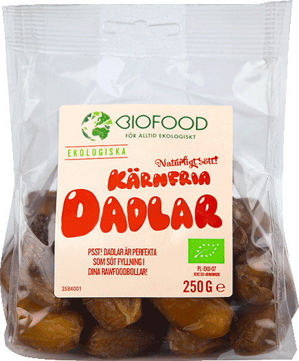Biofood Kjernefrie dadler 200 g OS Biofood Kjernefrie dadler 200 g OS