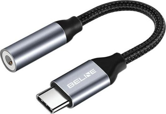 Kabel Adapter Beline Usb-C/Jack 3,5Mm Dac Czarny Kabel Adapter Beline Usb-C/Jack 3,5Mm Dac Czarny