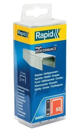 Rapid Stifter Rapid Stifter Laget Av Tynn Tråd Nr. 53 (12 Mm) - Pakke Med 5.000 Stk.