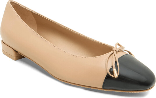 Stuart Weitzman Sleek Bow Flats Beige 37