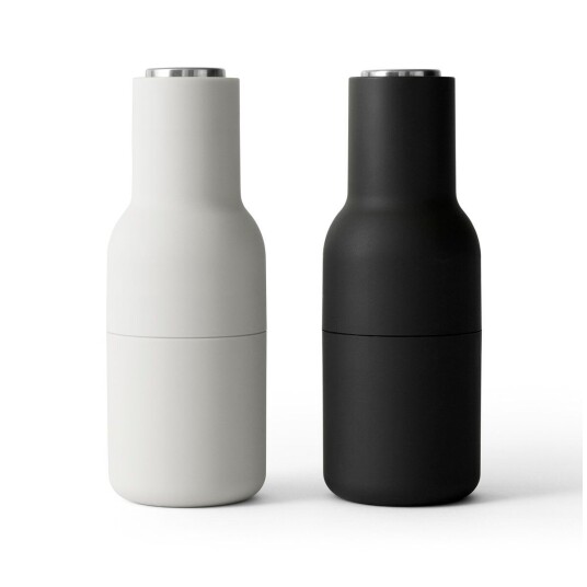 Audo Copenhagen Bottle Grinder salt og pepperkvern Ash-carbon (stållokk)
