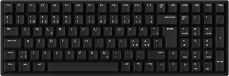 IQUNIX F97 Dark Side Wireless RGB Cherry Red - ND - Gamingtastatur - Nordisk - Svart