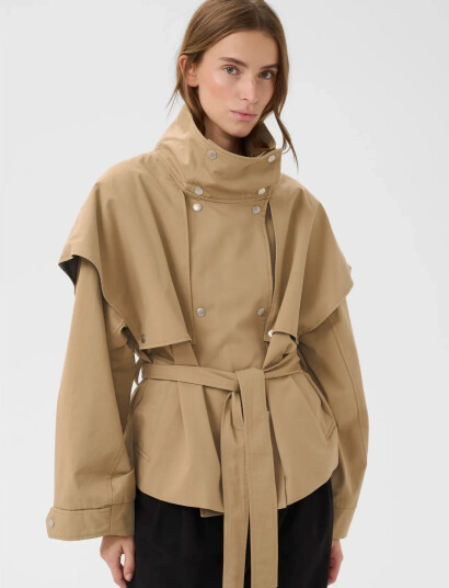Karen By Simonsen Kbdana Short Trench Jacket Beige 42