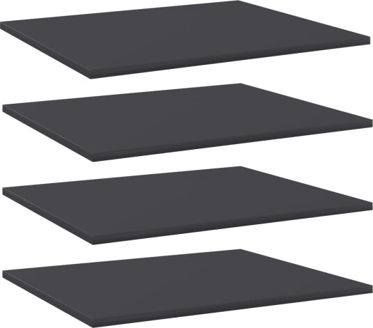vidaXL Hylleplater 4 stk grå 60x50x1,5 cm sponplate