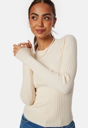 Pieces Pccrista LS O-Neck Knit Birch XS