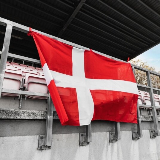 Danmark Stadionflagg Rød/Hvit Unisport størrelse One Size