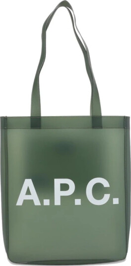 A.P.C. Lou Tote Bag Green ONE SIZE A.P.C. Lou Tote Bag Green ONE SIZE