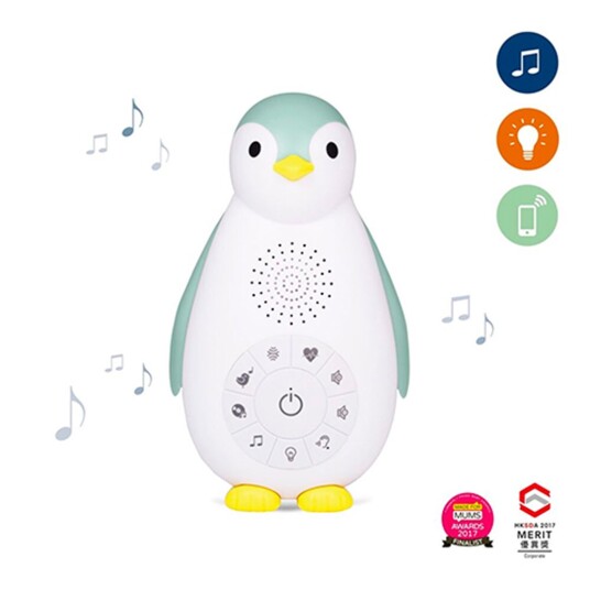 Zazu Nattlampe m/musikk Zoe Pingvin Machine Blue Zazu Nattlampe m/musikk Zoe Pingvin Machine Blue