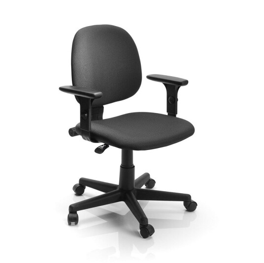Lanab Group Kontorstol Jenna, Svart Stoff, Armlener, Hjul