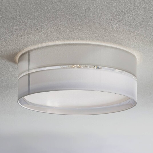 TK Lighting Hilton taklampe hvit/sølv Ø 45 cm