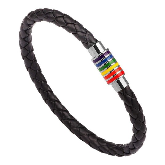 Pride Armbånd - Sølv Rainbow - Magnetisk lås Pride Armbånd - Sølv Rainbow - Magnetisk lås