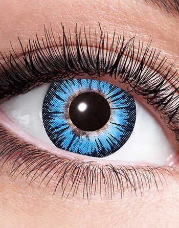 Zoelibat Blå 15 mm Big Eyes Linser