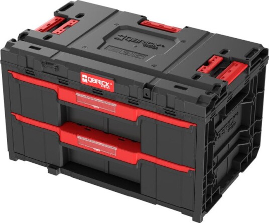 Qbrick Verktøykasse System One Med 2 Skuffer 467 × 286 × 108 mm Svart