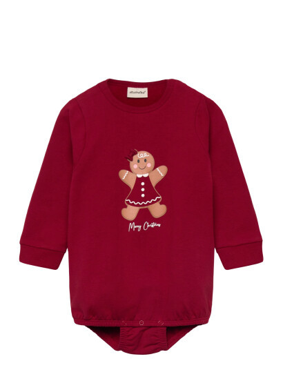 Minymo Body Ls Sweat Red 80
