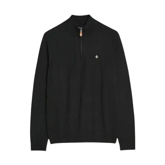 Morris stockholm merino john zip svart genser i ull ullgenser herre half zip / glidelås merinoull s Morris stockholm merino john zip svart genser i ull ullgenser herre half zip / glidelås merinoull s