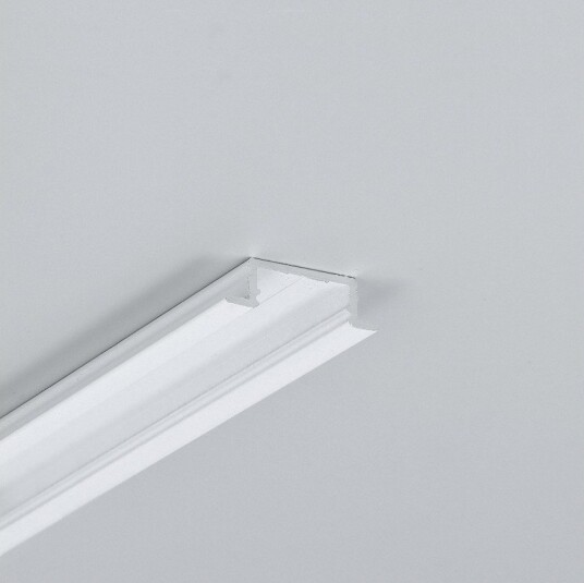 Topmet 2m aluprofil GROOVE14.V2 BC3/Y   Hvit lakkert innfelt LED skinne