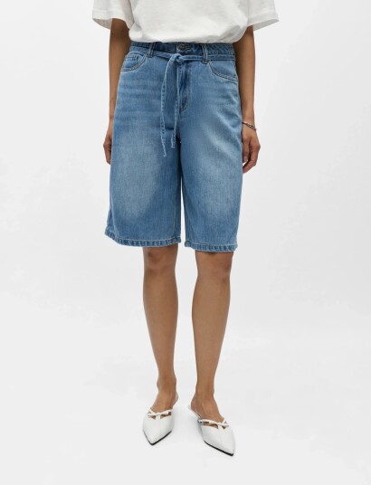 Object Objrosie Mw Lo Denim Long Shorts Noos   Blue   38