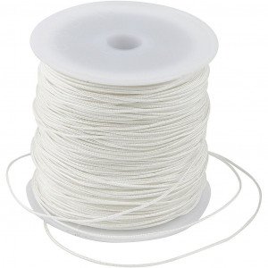 Knyttesnor, tykkelse 1 mm, hvit, 50 m