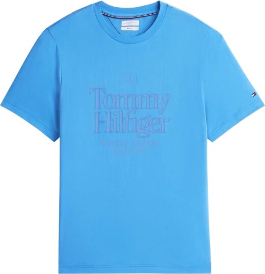Tommy Hilfiger Front Text Seasonal Graphic Tee Blue M