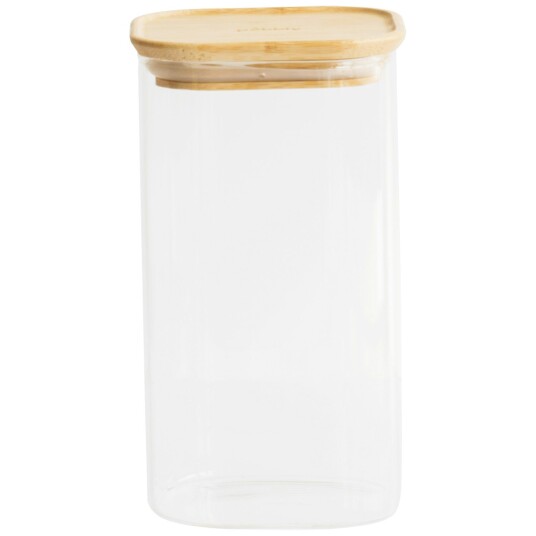 Pebbly Glasskrukke Med Lokk Kvadratisk 1,4 L