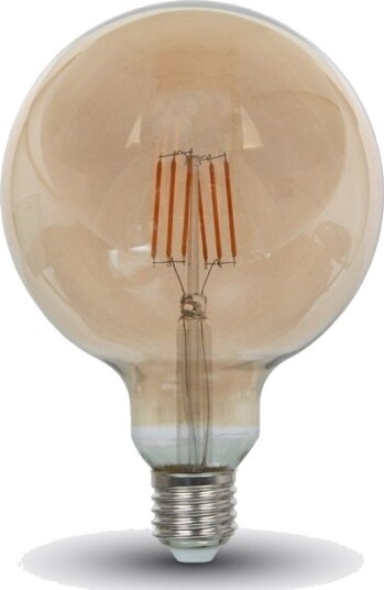 V Tac E27 6W LED globepære   Kultråd Ø12,5 cm Ekstra varmhvit 2200K   Dimbar : Ikke dimbar Kulør : Ekstra varm
