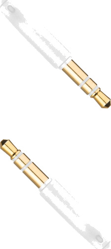 FIXED Audio 2x3.5mm Gold-plated Flat Cable 1m White FIXED Audio 2x3.5mm Gold-plated Flat Cable 1m White