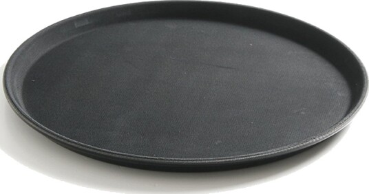 Serveringsbrett Rundt Svart Sklisikker 280x20 Mm Pp Serveringsbrett Rundt Svart Sklisikker 280x20 Mm Pp