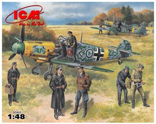 ICM 1/48 Bf109 F-2 with German Pilots and Ground Personnel