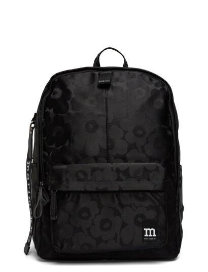 Zip Top Backpack Unikko Black Marimekko BLACK, BLACK ONE SIZE