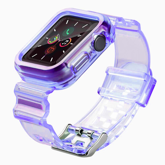 Hurtel Light Silikonrem med Deksel til Apple Watch 40mm Lilla