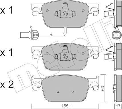 METELLI 22 1125 0 Bremseklosser