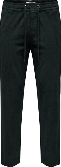 ONLY & SONS Onslinus Tap Corduroy 0185 Pant Noos BLACK XS ONLY & SONS Onslinus Tap Corduroy 0185 Pant Noos BLACK XS
