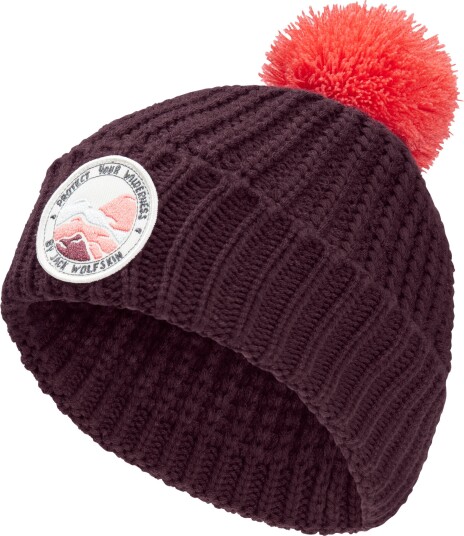 Jack Wolfskin Jack Wolfskin Kids' Pompom Badge Beanie Amaranth S