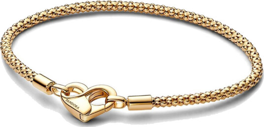 Pandora Moments Armbånd i 925 forgylt sølv med nagler 17 cm Pandora Moments Armbånd i 925 forgylt sølv med nagler 17 cm