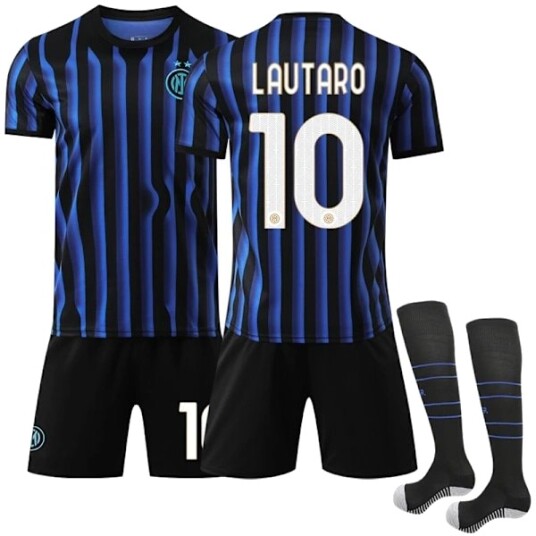 Inter Milan 2025 2026 Hjemmedrakt Barn Fotballtrøye Nr. 10 Lautaro