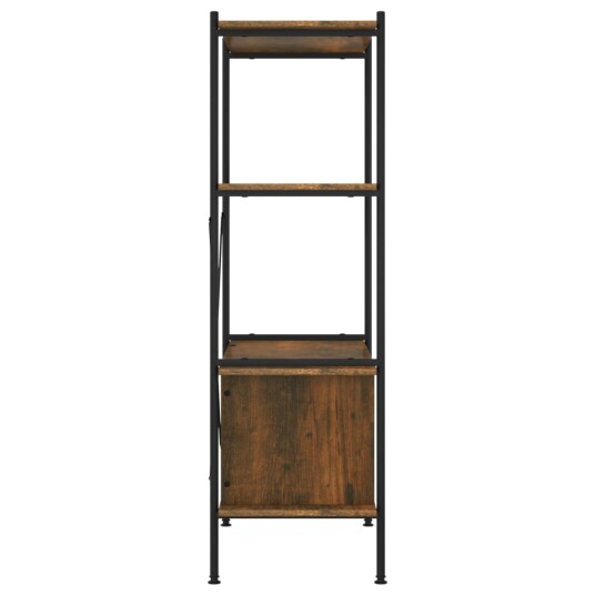 vidaXL Hylle med skap 4 lag 80x40x130 cm st?l og konstruert tre vidaXL Hylle med skap 4 lag 80x40x130 cm st?l og konstruert tre