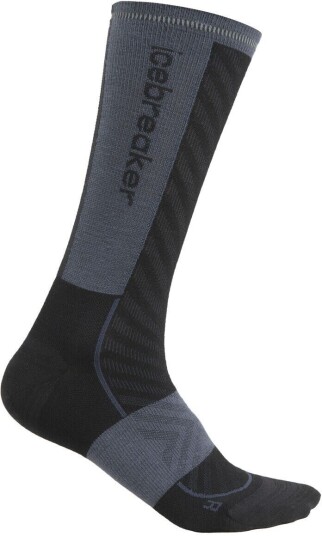 Icebreaker Women Merino Run+ Ultralight Crew Black/Graphite 38-40, Black/Graphite