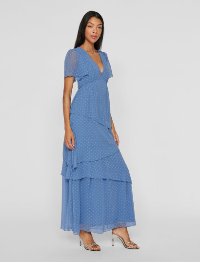 Vila Vidobby S/S Ankel Layer Dress/Dc/Ka - Blue - 36 Vila Vidobby S/S Ankel Layer Dress/Dc/Ka - Blue - 36