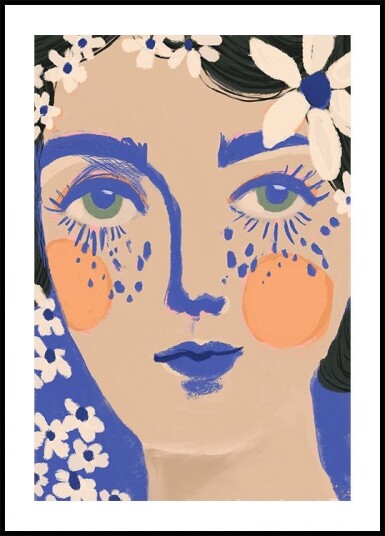 Blue Bloom Plakat Plakat / 40x50cm