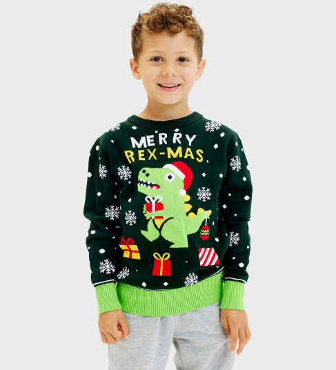 Happy Seasons Sweet Christmas Dino Kids - Green - 80-92