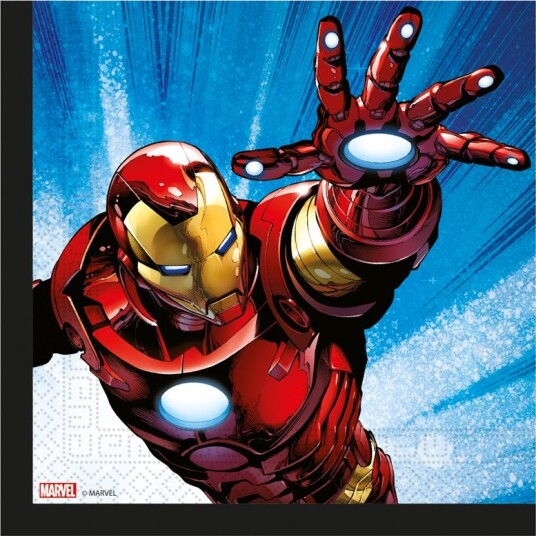 Servietter – 20 stk 33×33 cm – Marvel Iron Man Servietter – 20 stk 33×33 cm – Marvel Iron Man