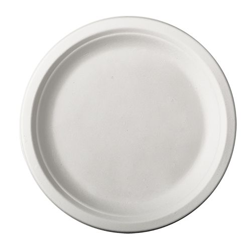 Tallerkener av sukkerrør Pure 23 cm 12-pakning
