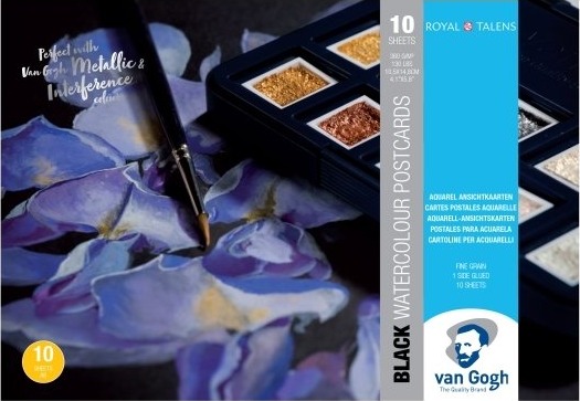 Van Gogh Akvarel Postkort Sort | 10,5 X 14,8 Cm A6 360 G 10 Ark