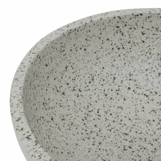 vidaXL Benkeservant grå rund Φ41x14 cm keramikk
