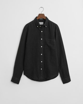 Gant Regular fit linskjorte BLACK S